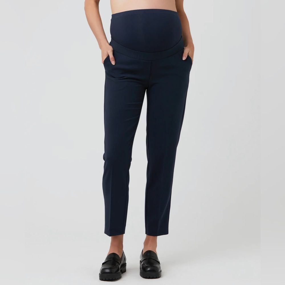 Ripe Maternity | Size XS Maternity, Alexa Classic Crop Pant (Navy)